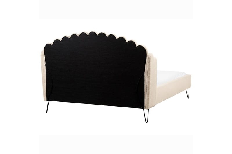 Seng med lamelramme Ambillou - Beige, sort, 140x200 cm - Møbler - Senge - Sengeramme & sengestel