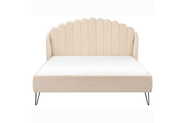Seng med lamelramme Ambillou - Beige, sort, 160x200 cm - Møbler - Senge - Sengeramme & sengestel