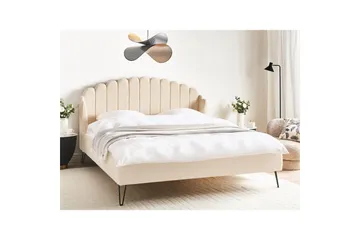 Seng med lamelramme Ambillou - Beige, sort, 180x200 cm - Møbler - Senge - Sengeramme & sengestel