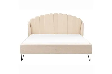 Seng med lamelramme Ambillou - Beige, sort, 180x200 cm - Møbler - Senge - Sengeramme & sengestel