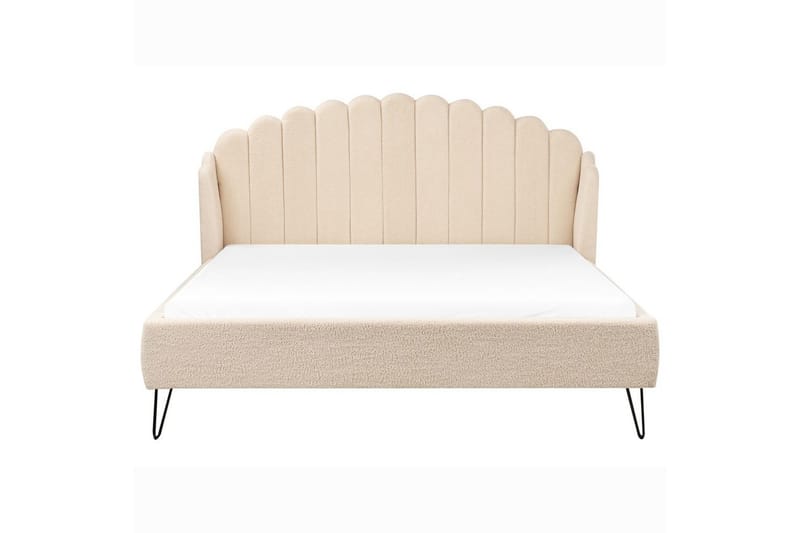 Seng med lamelramme Ambillou - Beige, sort, 180x200 cm - Møbler - Senge - Sengeramme & sengestel