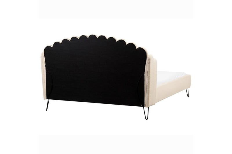 Seng med lamelramme Ambillou - Beige, sort, 180x200 cm - Møbler - Senge - Sengeramme & sengestel