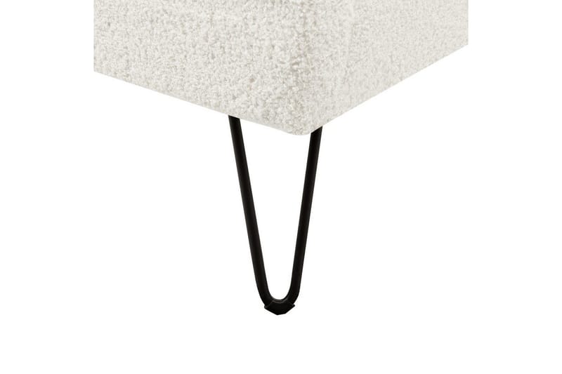 Seng med lamelramme Ambillou - Hvid, Sort, 160x200 cm - Møbler - Senge - Sengeramme & sengestel