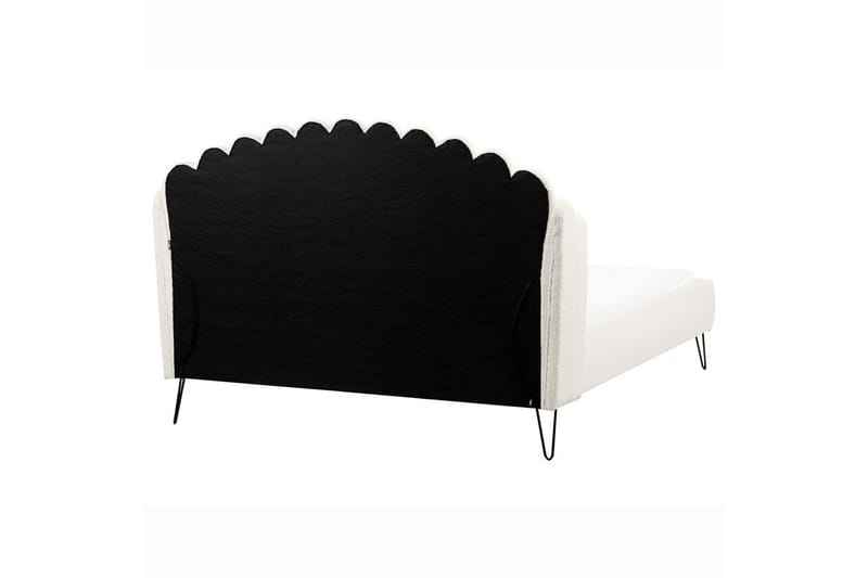 Seng med lamelramme Ambillou - Hvid, Sort, 160x200 cm - Møbler - Senge - Sengeramme & sengestel