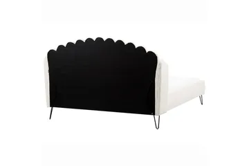 Seng med lamelramme Ambillou - Hvid, Sort, 180x200 cm - Møbler - Senge - Sengeramme & sengestel