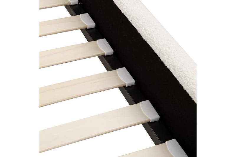 Seng med lamelramme Ambillou - Hvid, Sort, 180x200 cm - Møbler - Senge - Sengeramme & sengestel