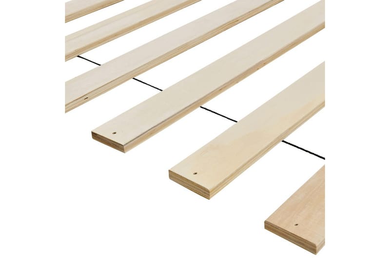 Seng med lamelramme Boisset - Brun/Gummitræ, 180x200 cm - Møbler - Senge - Sengeramme & sengestel