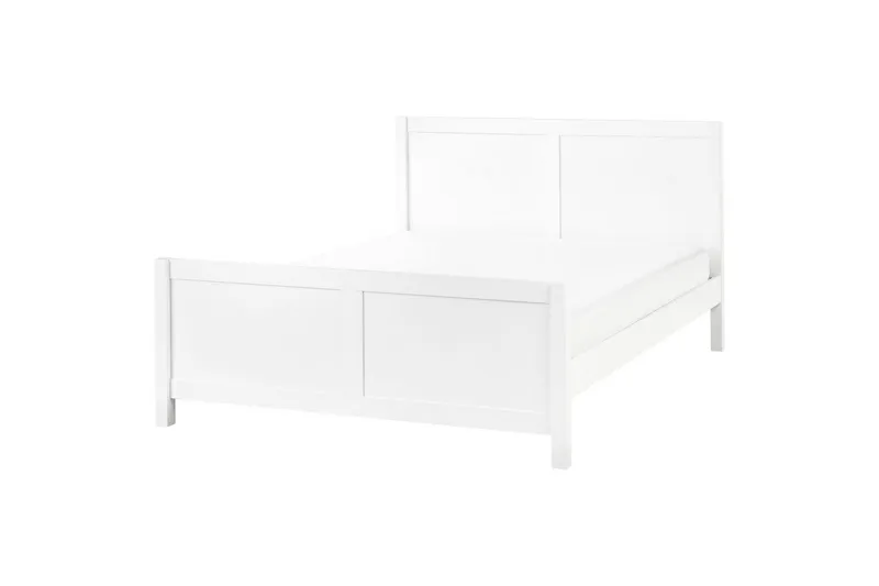 Seng med lamelramme Champagnat, Hvid, 140x200 cm