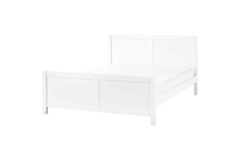 Seng med lamelramme Champagnat, Hvid, 160x200 cm