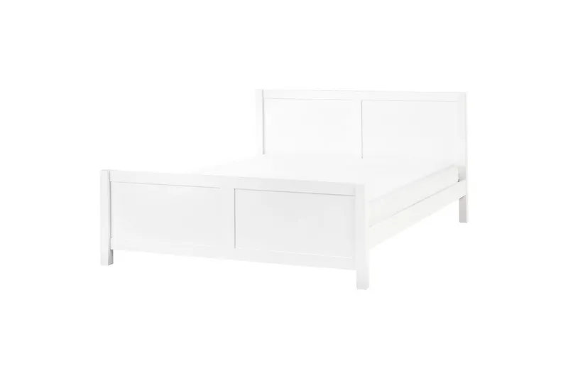 Seng med lamelramme Champagnat, Hvid, 180x200 cm