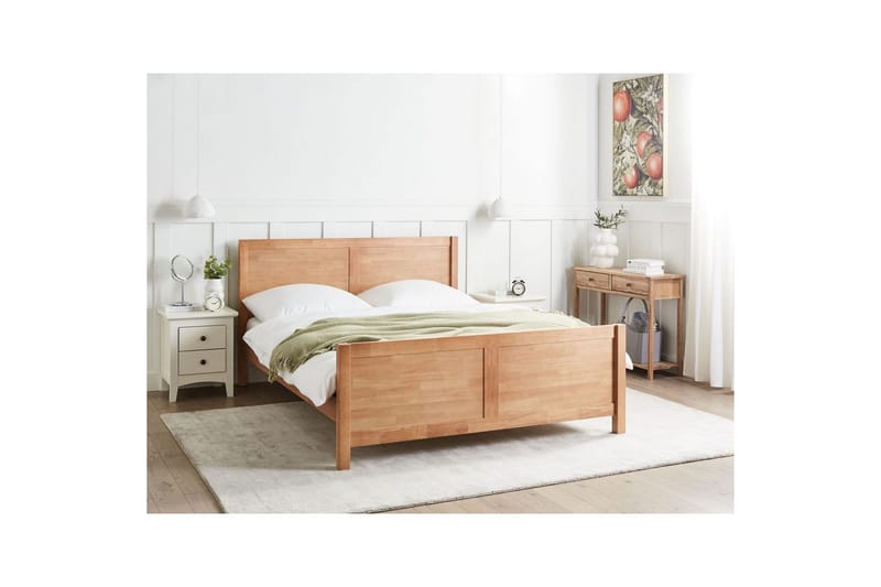 Seng med lamelramme Champagnat - Lyst træ, 160x200 cm - Møbler - Senge - Sengeramme & sengestel
