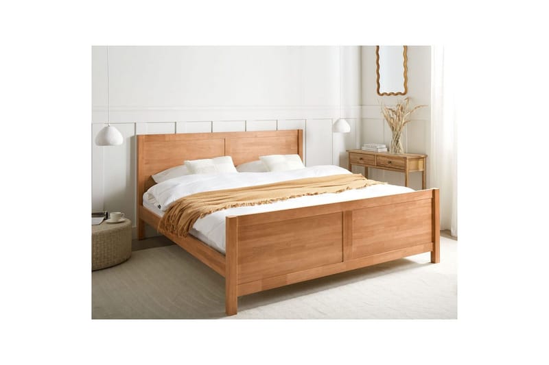 Seng med lamelramme Champagnat - Lyst træ, 180x200 cm - Møbler - Senge - Sengeramme & sengestel