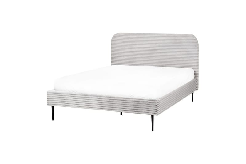 Seng med lamelramme Flayat - Grå, sort, 140x200 cm - Møbler - Senge - Sengeramme & sengestel