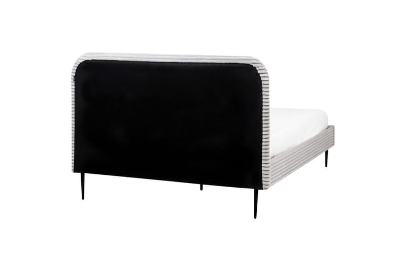 Seng med lamelramme Flayat - Grå, sort, 140x200 cm - Møbler - Senge - Sengeramme & sengestel