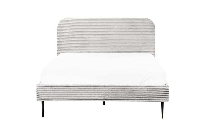 Seng med lamelramme Flayat - Grå, sort, 140x200 cm - Møbler - Senge - Sengeramme & sengestel