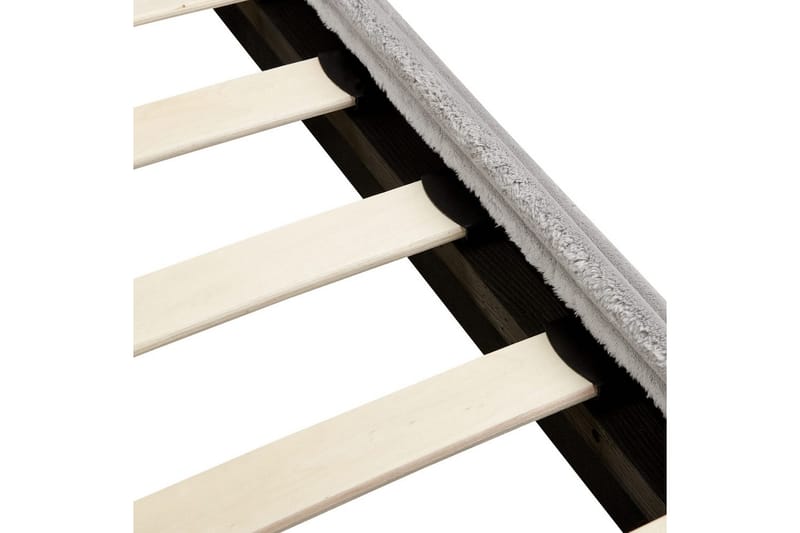 Seng med lamelramme Flayat - Grå, sort, 140x200 cm - Møbler - Senge - Sengeramme & sengestel