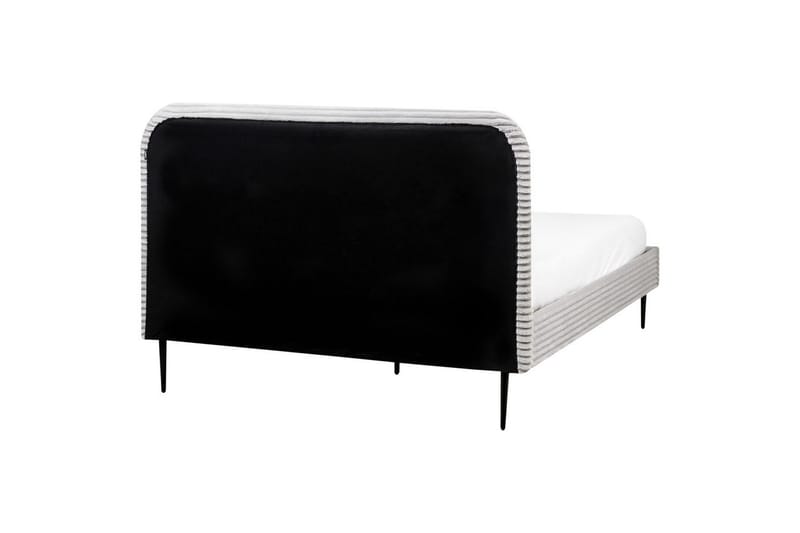 Seng med lamelramme Flayat - Grå, sort, 140x200 cm - Møbler - Senge - Sengeramme & sengestel