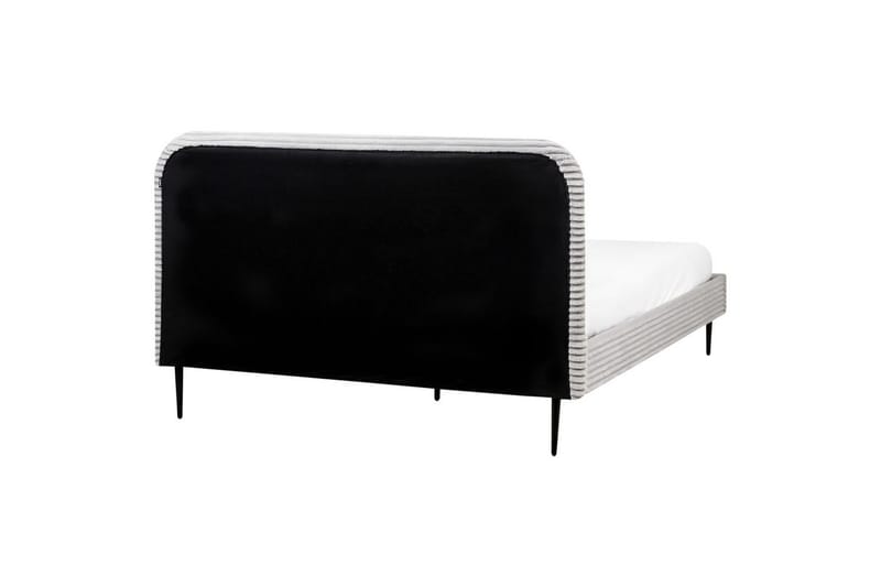 Seng med lamelramme Flayat - Grå, sort, 160x200 cm - Møbler - Senge - Sengeramme & sengestel
