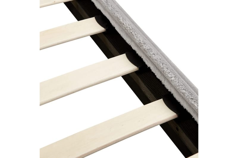 Seng med lamelramme Flayat - Grå, sort, 180x200 cm - Møbler - Senge - Sengeramme & sengestel