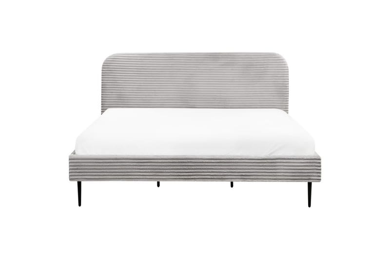 Seng med lamelramme Flayat - Grå, sort, 180x200 cm - Møbler - Senge - Sengeramme & sengestel