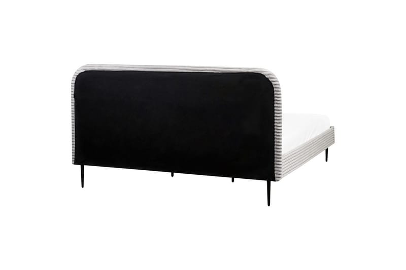 Seng med lamelramme Flayat - Grå, sort, 180x200 cm - Møbler - Senge - Sengeramme & sengestel