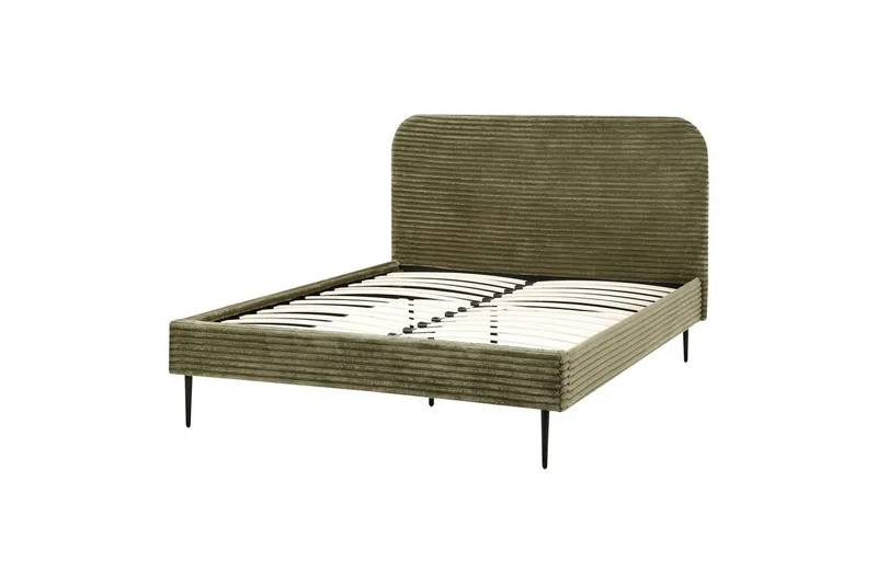 Seng med lamelramme Flayat, Grøn, Sort, 140x200 cm