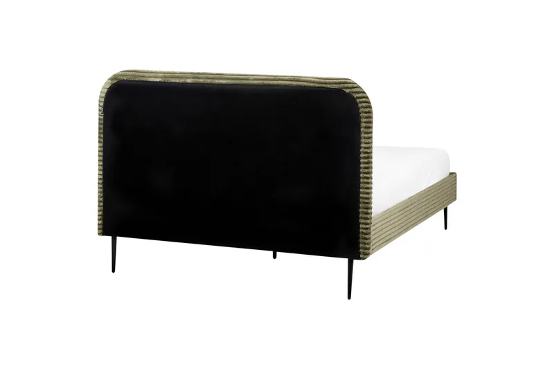 Seng med lamelramme Flayat - Grøn, Sort, 140x200 cm - Møbler - Senge - Sengeramme & sengestel