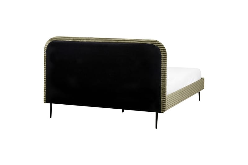 Seng med lamelramme Flayat - Grøn, Sort, 160x200 cm - Møbler - Senge - Sengeramme & sengestel