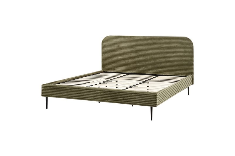 Seng med lamelramme Flayat - Grøn, Sort, 180x200 cm - Møbler - Senge - Sengeramme & sengestel