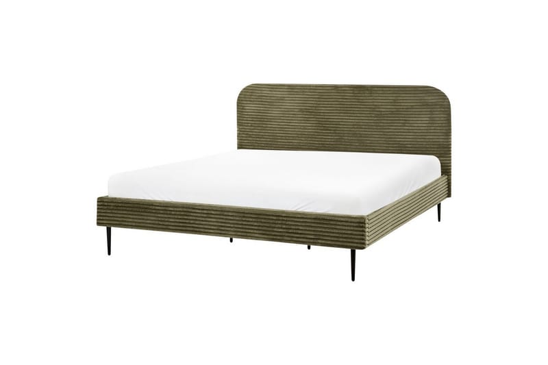 Seng med lamelramme Flayat - Grøn, Sort, 180x200 cm - Møbler - Senge - Sengeramme & sengestel