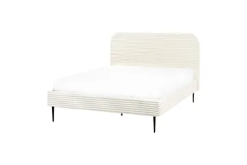 Seng med lamelramme Flayat - Hvid, Sort, 140x200 cm - Møbler - Senge - Sengeramme & sengestel
