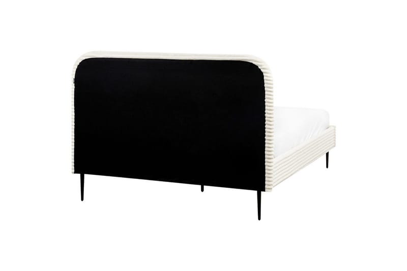 Seng med lamelramme Flayat - Hvid, Sort, 140x200 cm - Møbler - Senge - Sengeramme & sengestel