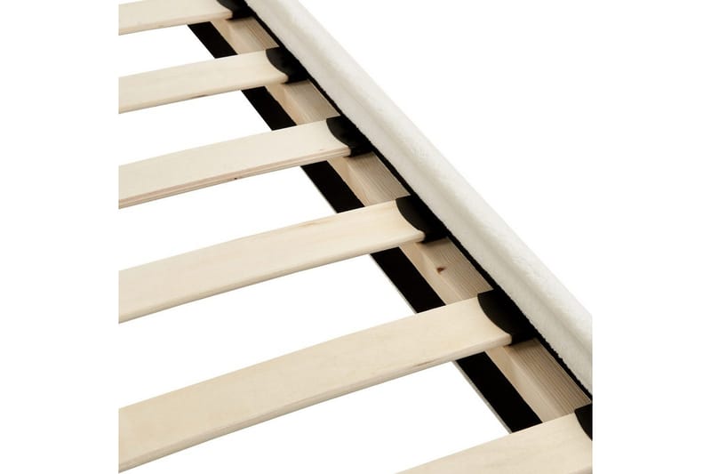 Seng med lamelramme Flayat - Hvid, Sort, 140x200 cm - Møbler - Senge - Sengeramme & sengestel