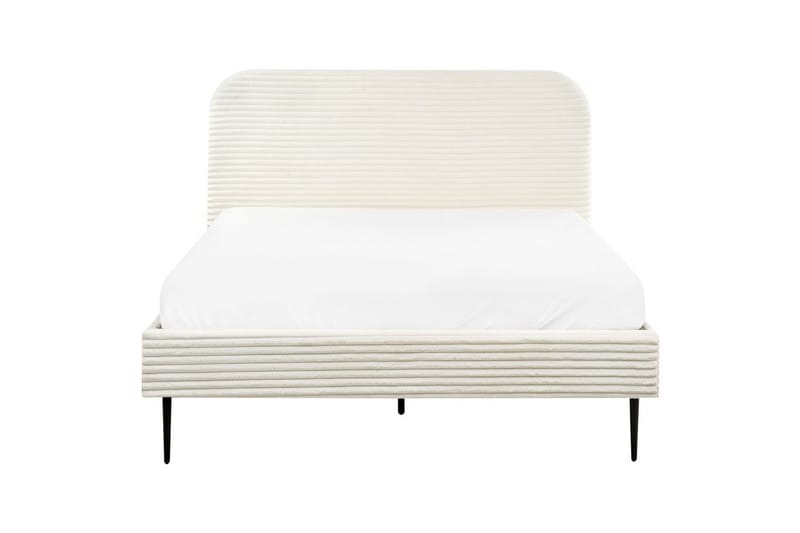 Seng med lamelramme Flayat - Hvid, Sort, 140x200 cm - Møbler - Senge - Sengeramme & sengestel