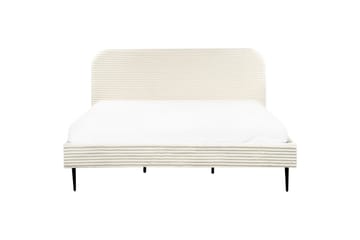 Seng med lamelramme Flayat - Hvid, Sort, 180x200 cm - Møbler - Senge - Sengeramme & sengestel