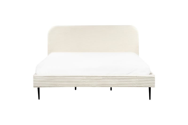 Seng med lamelramme Flayat - Hvid, Sort, 180x200 cm - Møbler - Senge - Sengeramme & sengestel