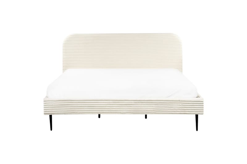 Seng med lamelramme Flayat - Hvid, Sort, 180x200 cm - Møbler - Senge - Sengeramme & sengestel