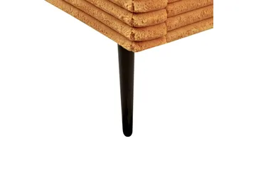 Seng med lamelramme Flayat - Orange, sort, 140x200 cm - Møbler - Senge - Sengeramme & sengestel