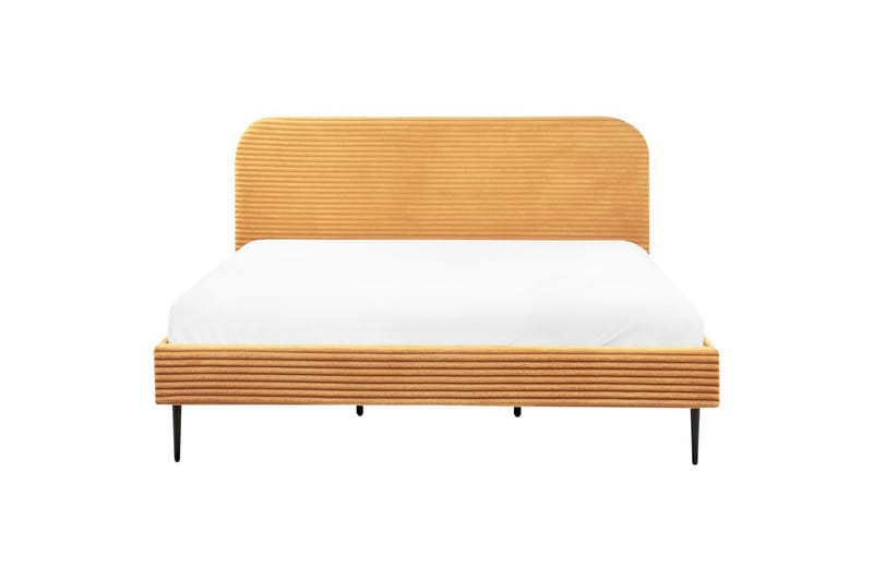 Seng med lamelramme Flayat - Orange, sort, 180x200 cm - Møbler - Senge - Sengeramme & sengestel