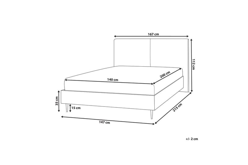 Seng med lamelramme Izernore - 140x200 cm - Møbler - Senge - Sengeramme & sengestel
