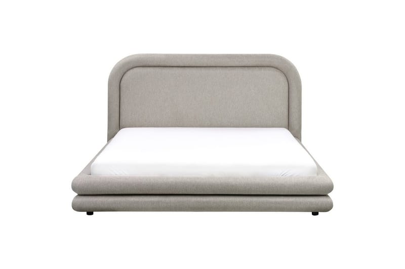 Seng med lamelramme Lavardens - Beige, sort, 160x200 cm - Møbler - Senge - Sengeramme & sengestel
