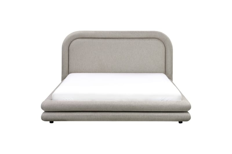 Seng med lamelramme Lavardens - Beige, sort, 160x200 cm - Møbler - Senge - Sengeramme & sengestel