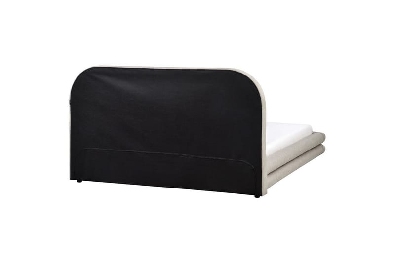 Seng med lamelramme Lavardens - Beige, sort, 160x200 cm - Møbler - Senge - Sengeramme & sengestel