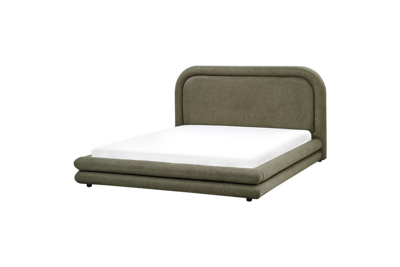 Seng med lamelramme Lavardens - Grøn, Sort, 160x200 cm - Møbler - Senge - Sengeramme & sengestel