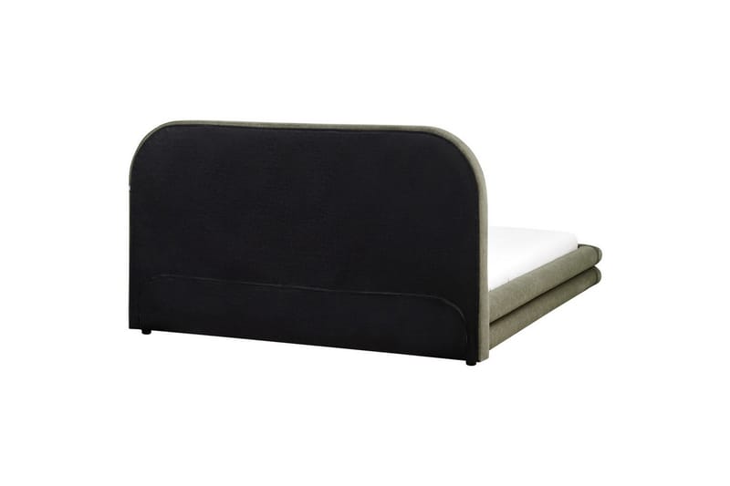 Seng med lamelramme Lavardens - Grøn, Sort, 160x200 cm - Møbler - Senge - Sengeramme & sengestel