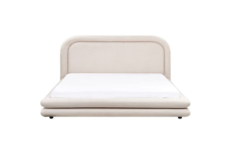 Seng med lamelramme Lavardens - Lys beige, sort, 180x200 cm - Møbler - Senge - Sengeramme & sengestel