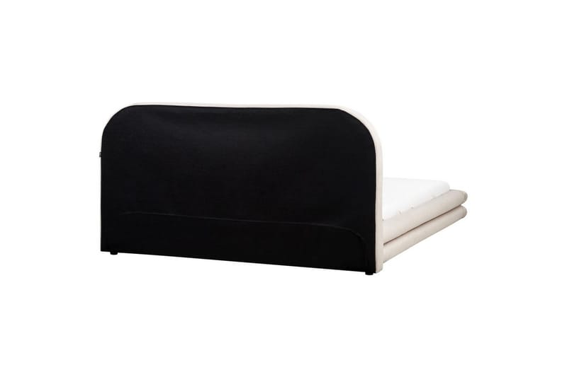 Seng med lamelramme Lavardens - Lys beige, sort, 180x200 cm - Møbler - Senge - Sengeramme & sengestel