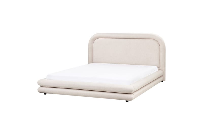 Seng med lamelramme Lavardens - Lysebeige, sort, 160x200 cm - Møbler - Senge - Sengeramme & sengestel