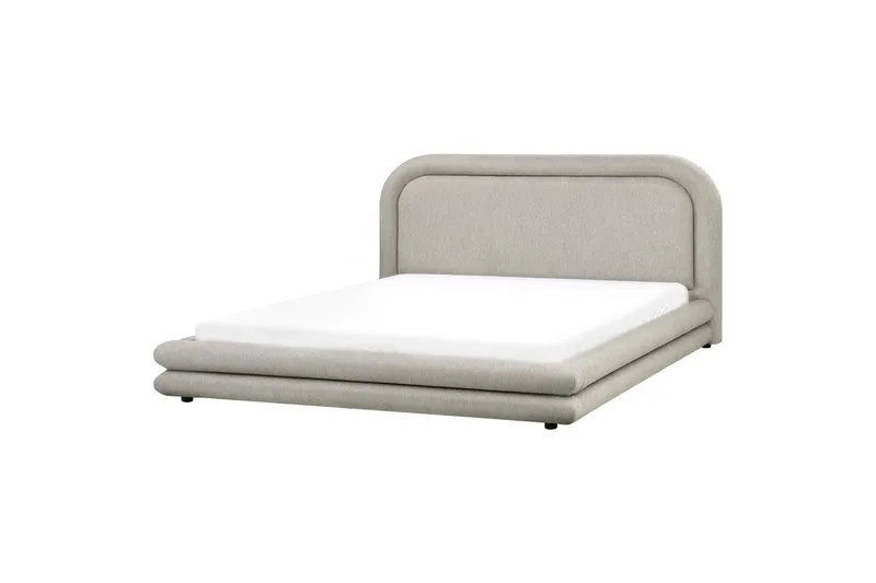 Seng med lamelramme Lavardens, Taupe, sort, 180x200 cm