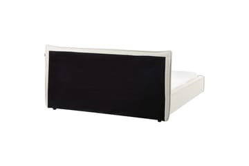 Seng med lamelramme Lestre - Hvid, Sort, 160x200 cm - Møbler - Senge - Sengeramme & sengestel